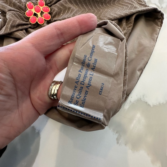 NWT Trina Turk SANDSTONE bathing suit bottom with embellishments. Size 6 - Picture 3 of 11